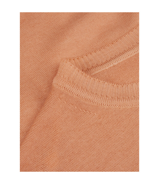 Stenstroms Trui, Ronde Hals, Merino Wol, Soft Oranje