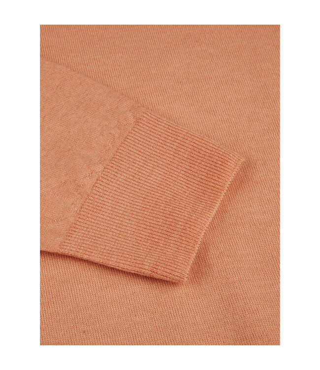 Stenstroms Trui, Ronde Hals, Merino Wol, Soft Oranje