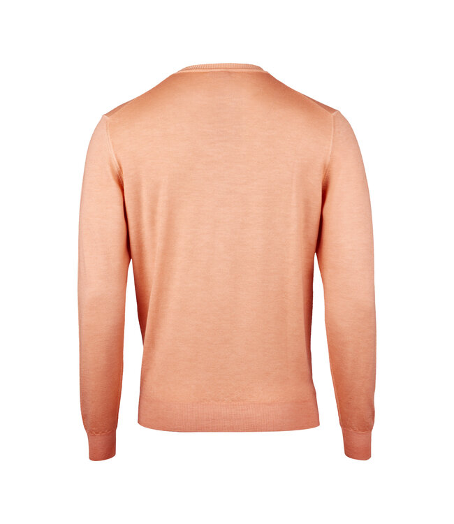 Stenstroms Trui, Ronde Hals, Merino Wol, Soft Oranje