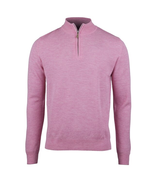 Stenstroms Trui, Half-Zip, Merino Wol, Roze