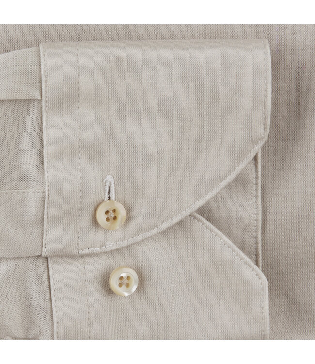 Stenstroms Overhemd, Katoen, Lange Mouw, Beige, New Slimline