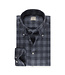 Stenstroms  Overhemd, Flanel, Diverse Tinten Blauw Grote Ruit, Lange Mouw, New Slimline