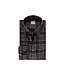 Stenstroms Overhemd, Flanel, Lange Mouw, Button Down Kraag, Blauw, Bruin, Beige Geruit, Fitted Body