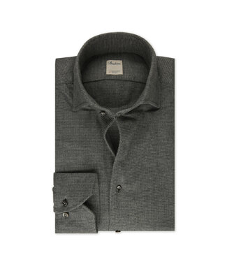 Stenstroms Stenstroms, Overhemd, Flanel, Lange Mouw, Schiller Kraag, Antraciet Grijs, Regular Fit