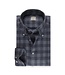 Stenstroms Overhemd, Flanel, Diverse Tinten Blauw, Lange Mouw, Fitted Body