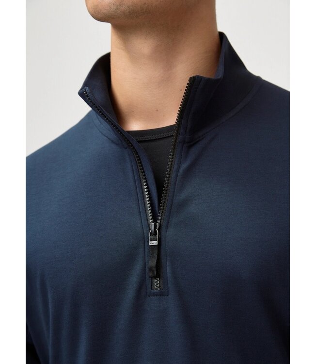Maerz Munchen Half-Zip Sweater, Katoen, Donkerblauw
