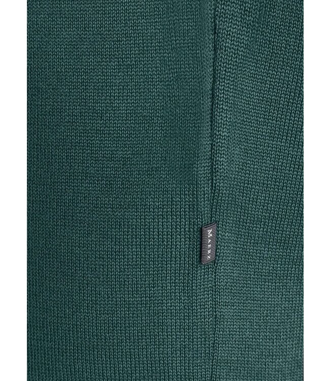 Maerz Munchen Trui, V-Hals, Merino Wol, Petrolblauw, Modern Fit
