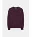 Alan Paine Trui, V-Hals, Merino Wol,  Aubergine