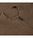 Stenstroms Half-Zip Trui, Merino Wol, Camel, Structuur Knit