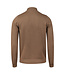 Stenstroms Half-Zip Trui, Merino Wol, Camel, Structuur Knit