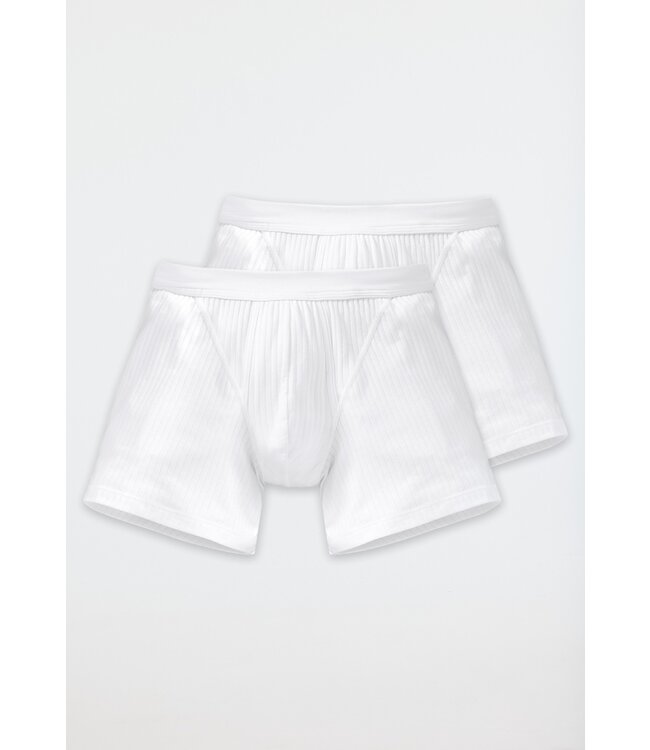 Schiesser Short met voorsluiting, 2 Pack, Wit, Authentic