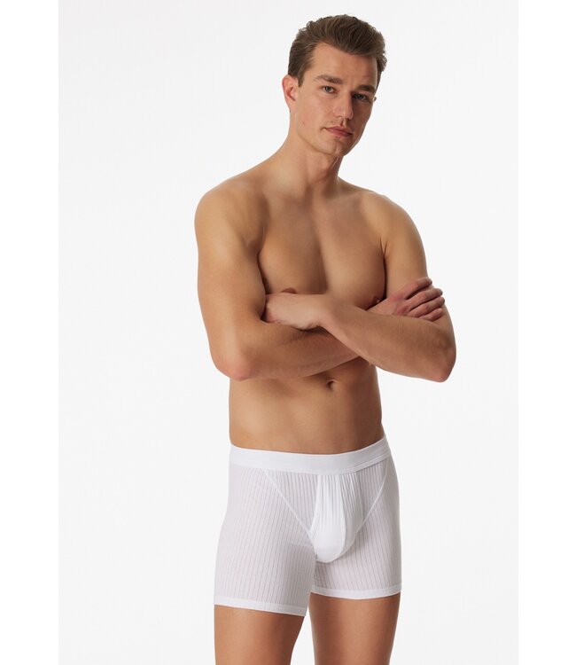 Schiesser Short met voorsluiting, 2 Pack, Wit, Authentic