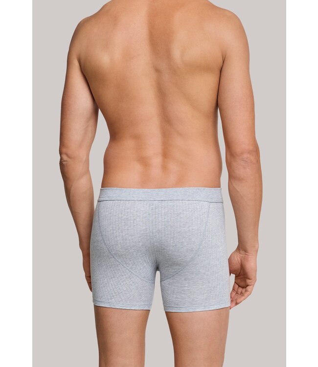 Schiesser Short met voorsluiting, 2 Pack, Grijsmelange, Authentic