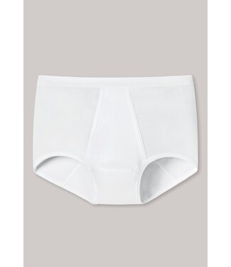 Schiesser Schiesser, Heren Slip met Gulp, Fijne Rip Wit, Original Classics