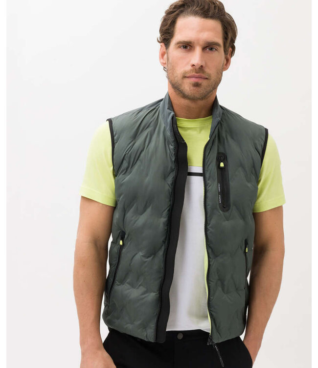 Brax Bodywarmer, Groen, Gestept