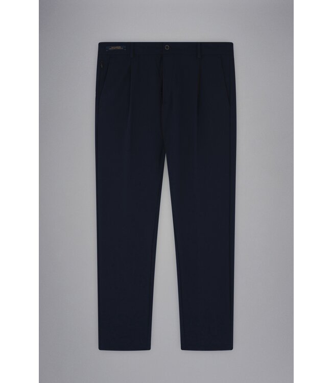 Paul & Shark Broek, Enkele Bandplooi,  Dynamic Stretch Fabric, Donkerblauw