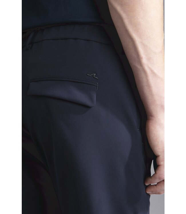 Paul & Shark Broek, Enkele Bandplooi,  Dynamic Stretch Fabric, Donkerblauw
