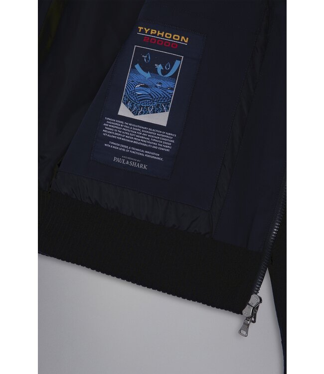 Paul & Shark Hybrid Vest met Rits, Wol,  RE 4 x 4 Stretch Donkerblauw Typhoon 20000