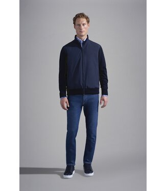 Paul & Shark Paul & Shark, Hybrid Vest met Rits, Wol,  RE 4 x 4 Stretch Donkerblauw Typhoon 20000