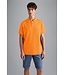 Paul & Shark Polo, Korte Mouw, Piqué Katoen, Shark Logo, Oranje Gemeleerd
