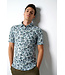 Desoto Jersey Overhemd/Shirt, Korte Mouw, Kent Kraag,  Denim Blue Pineapple Print