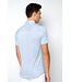 Desoto Jersey Overhemd/Shirt, Korte Mouw, Button Down Kraag, Piqué Lichtblauw