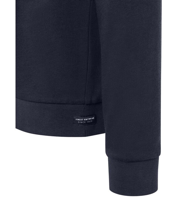 Maerz Munchen T-shirt, Katoen, Lange Mouw, Ronde Hals, Donkerblauw