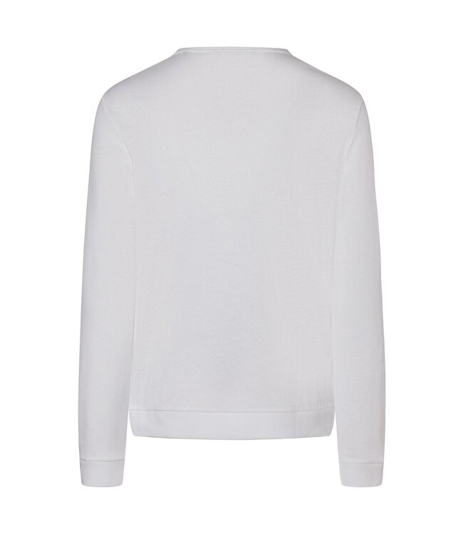 Maerz Munchen T-shirt, Katoen, Lange Mouw, Ronde Hals, Wit