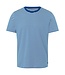 Maerz Munchen T-shirt, Jersey Katoen, Ronde Hals, Korte Mouw, Cobaltblauw Wit Gestreept