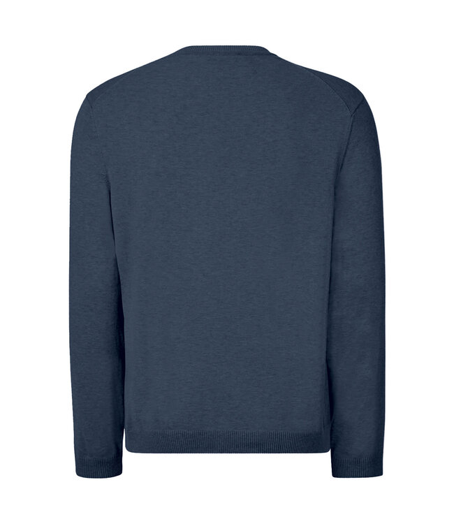Maerz Munchen Trui, Denim Blauw, Katoen, Ronde Hals