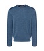 Maerz Munchen Trui, Ronde Hals, Merino Wol, Superwash, Jeans Blauw Gemeleerd