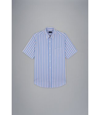 Paul & Shark Paul & Shark, Overhemd, Korte Mouw, Wit, Lichtblauw, Beige, Gestreept