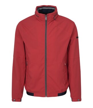 Bugatti Bugatti, Zomer Jas, Blouson Model, Stretch Katoen, Rood met Blauw Accenten