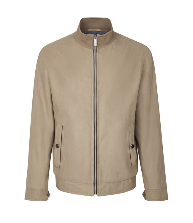 Bugatti Zomer Jas, Blouson Model, Suede, Beige