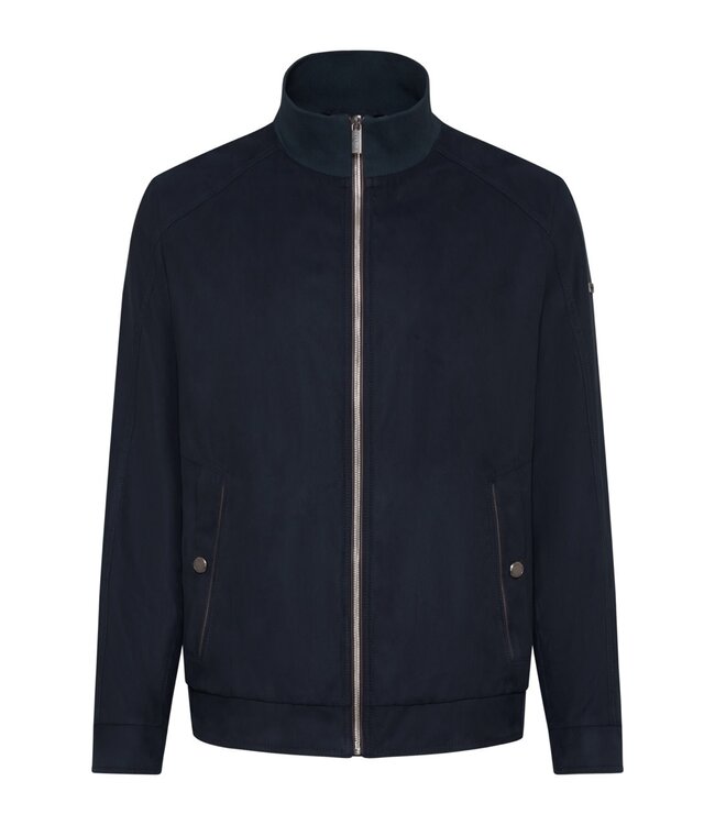 Bugatti Zomer Jas, Blouson Model, Suede, Donkerblauw