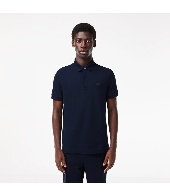 Lacoste Smart Paris, Heren Polo van Stretch Katoen Piqué, Regular Fit, Donkerblauw