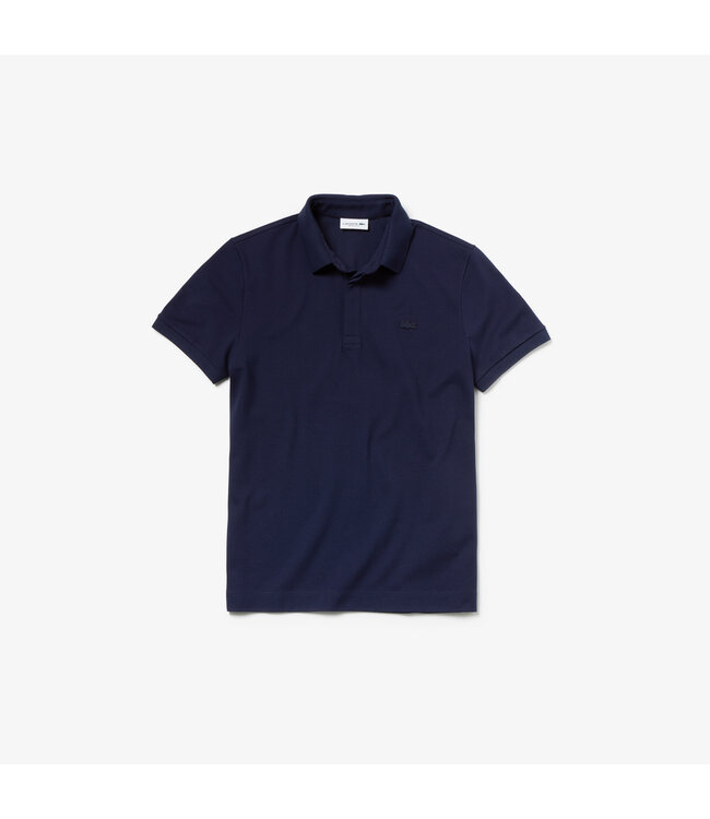 Lacoste Smart Paris, Heren Polo van Stretch Katoen Piqué, Regular Fit, Donkerblauw