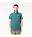 Lacoste Smart Paris, Heren Polo van Stretch Katoen Piqué , Regular Fit, Blauw Groen IY4