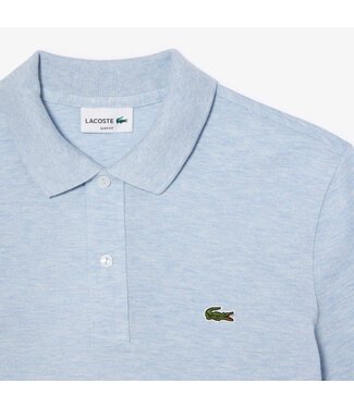 Lacoste Lacoste, Original L.12.12-Poloshirt, Slim Fit Petit-katoenpiqué, Lichtblauw Gemeleerd