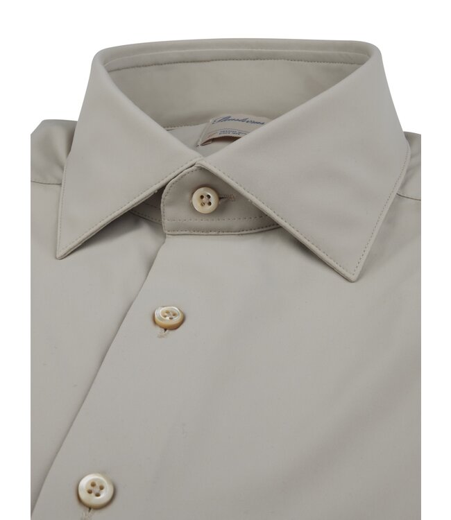 Stenstroms Overhemd, Lange Mouw, Stretchfabric Jersey, Lichtbeige, Slimline