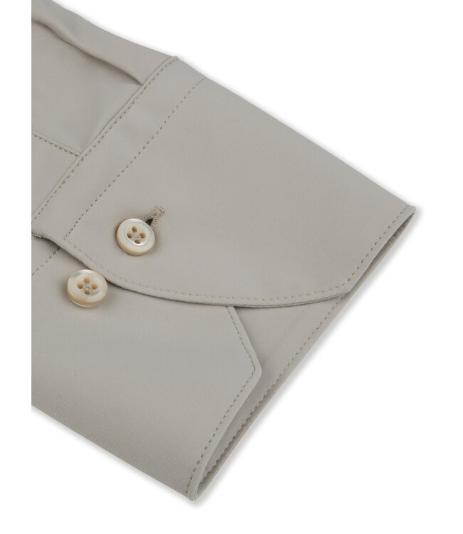 Stenstroms Overhemd, Lange Mouw, Stretchfabric Jersey, Lichtbeige, Slimline