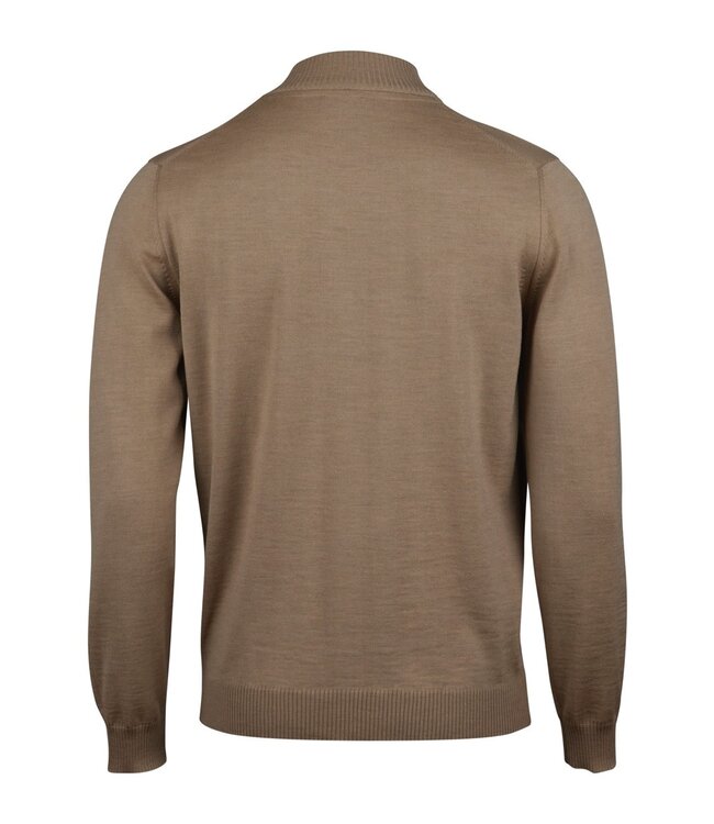Stenstroms Vest met Rits, Merino Wol, Beige