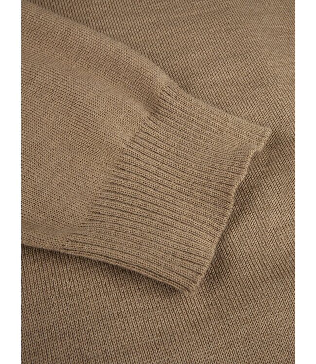 Stenstroms Vest met Rits, Merino Wol, Beige