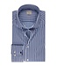 Stenstroms Overhemd, Lange Mouw, Stretchfabric Jersey, Wit Blauw, Gestreept, Slimline