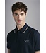 Paul & Shark Polo, Korte Mouw, Donkerblauw, Beige, Zilver, Reflective Accenten