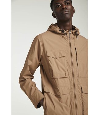 AT.P.CO AT.P.CO, Zomerjas, Field Jacket met Capuchon, Donkerbeige