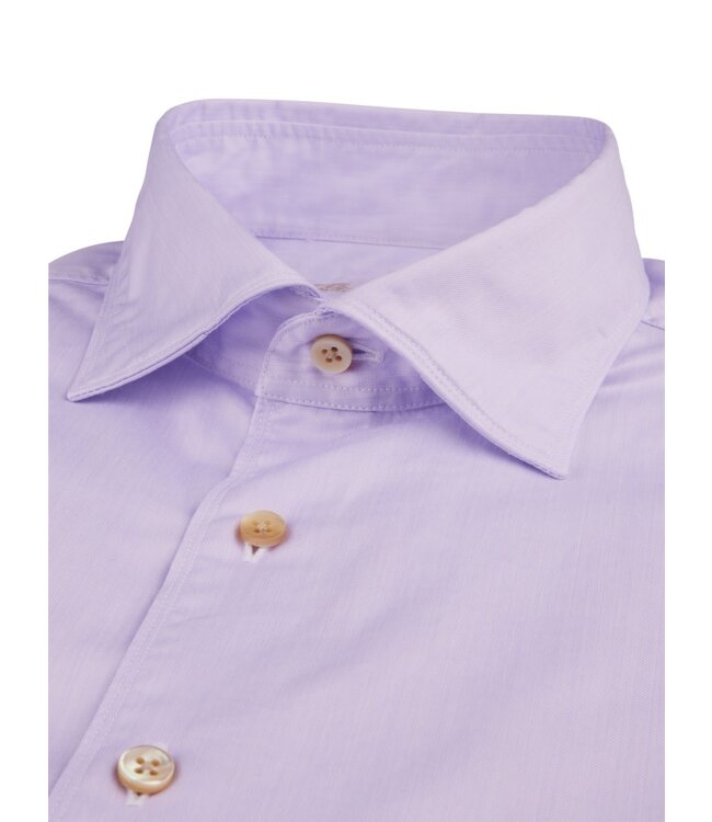 Stenstroms Overhemd, Poplin Katoen, Lange Mouw, Paars, Slimline