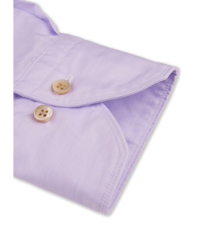 Stenstroms Overhemd, Poplin Katoen, Lange Mouw, Paars, Slimline