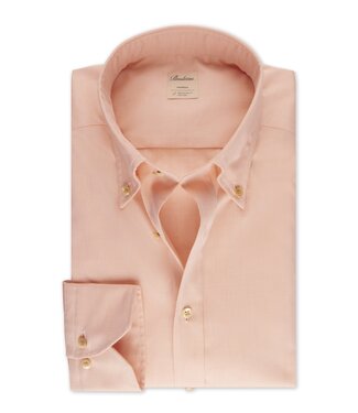 Stenstroms Stenstroms, Overhemd, Lange Mouw, Casual, Oxford, Katoen, BD Kraag, Oranje, Slimline