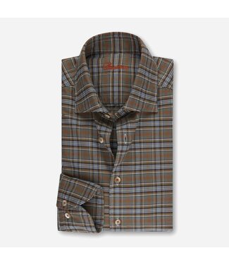 Stenstroms Stenstroms, Overhemd, Katoen, Lange Mouw, Casual, Groen, Brique, Geel, Geruit, Fitted Body